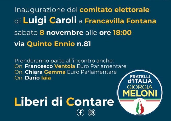 Francavilla Fontana – Inaugurazione del comitato elettorale